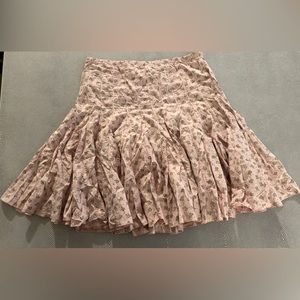 Baby Pink Floral Print Skirt